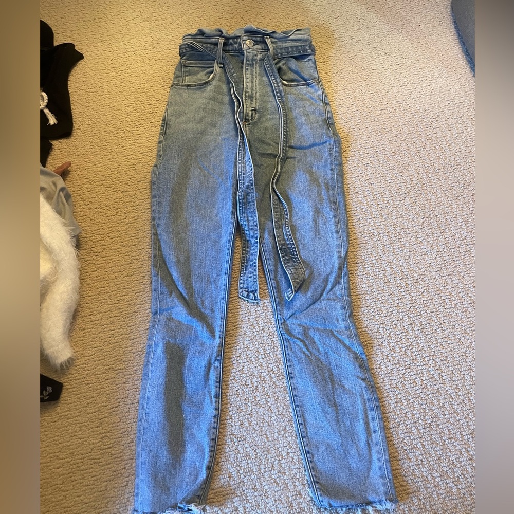 Ultra High Rise Super Skinny Tie Jeans